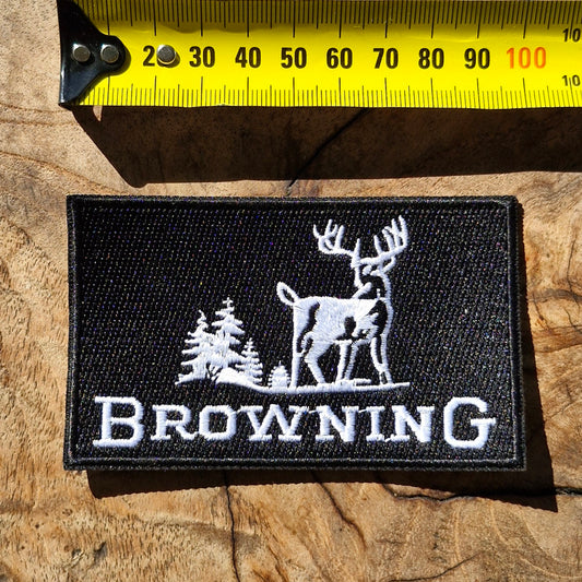 Browning - Firearms Logo, Gun Sport, Hunters Shooters, Marksman, Iron On Embroidery Patch