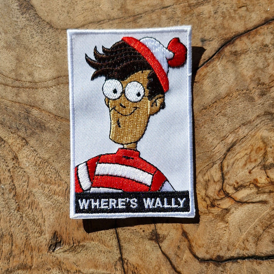 Where's Wally? Kids Book Cartoon, Iron On Embroidery Patch