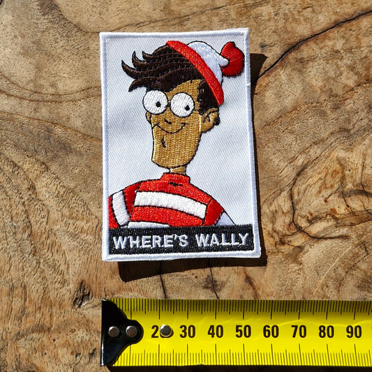 Where's Wally? Kids Book Cartoon, Iron On Embroidery Patch