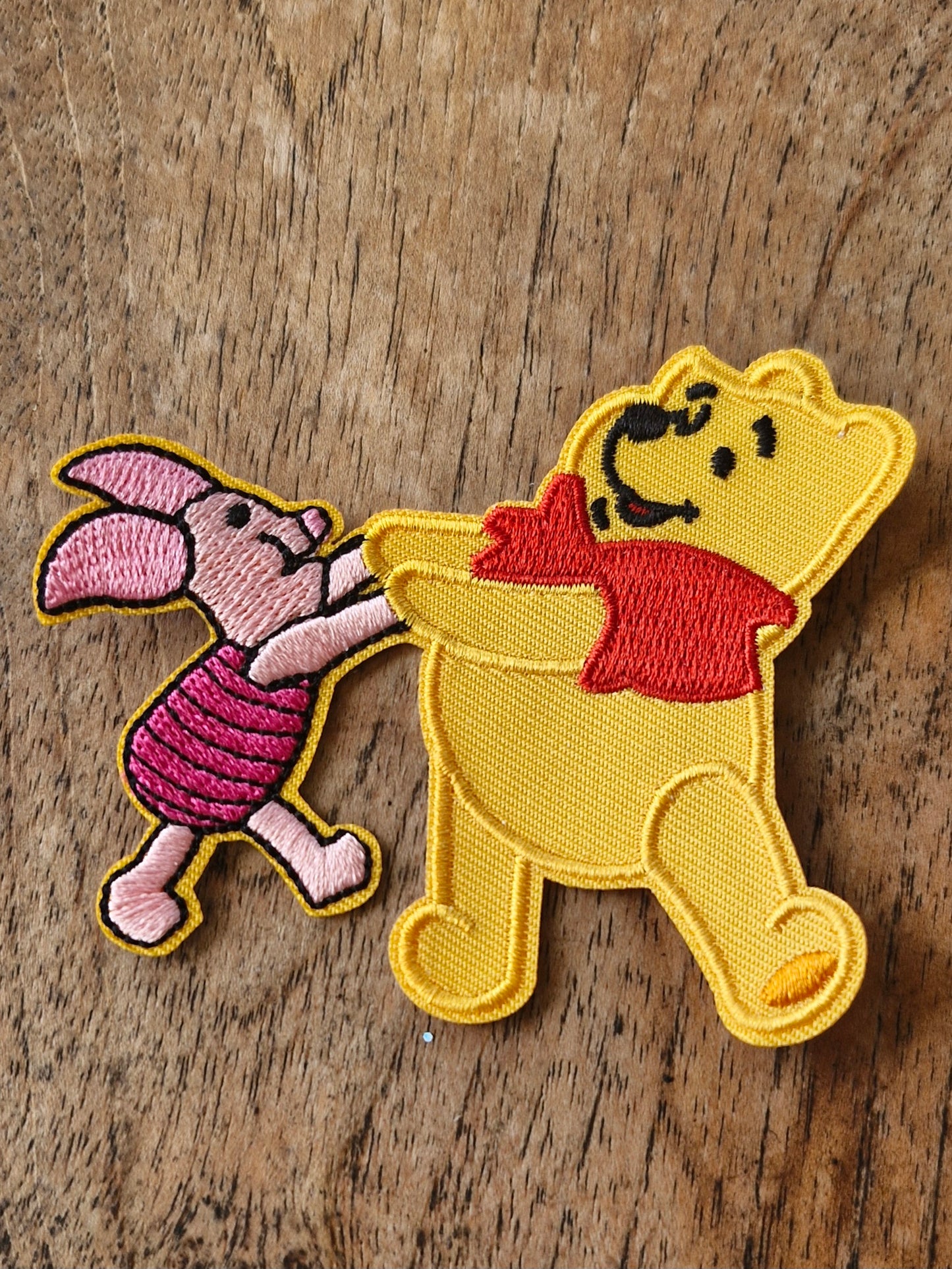 Winnie the Pooh & Piglet, Disney Kids Cartoon, Book, Iron On Embroidery Patch