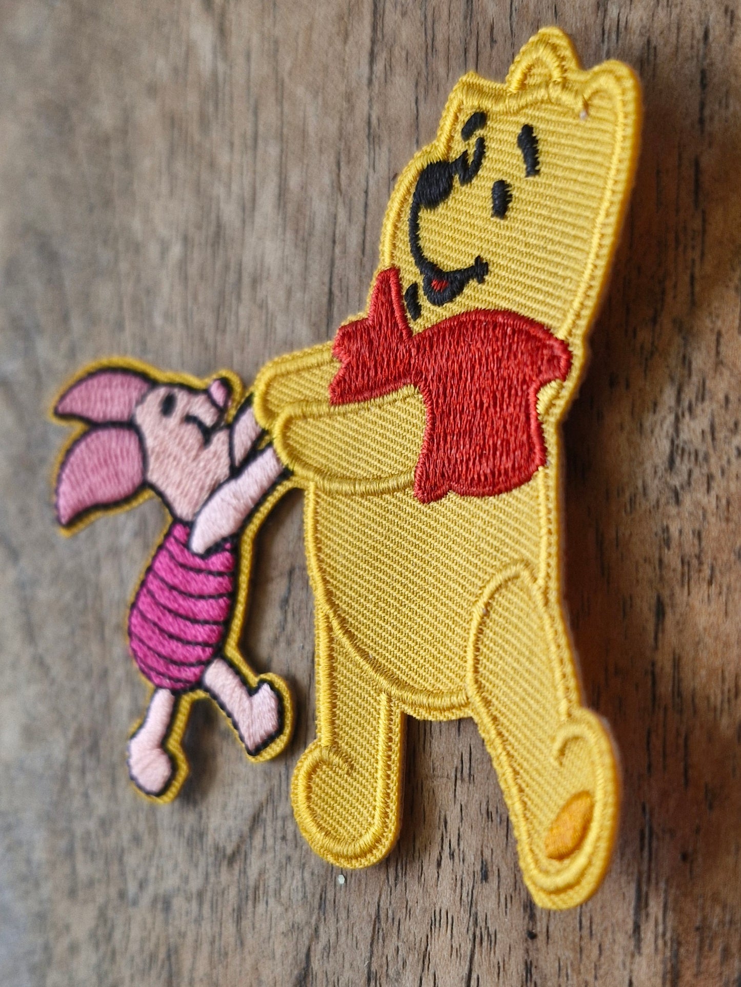 Winnie the Pooh & Piglet, Disney Kids Cartoon, Book, Iron On Embroidery Patch