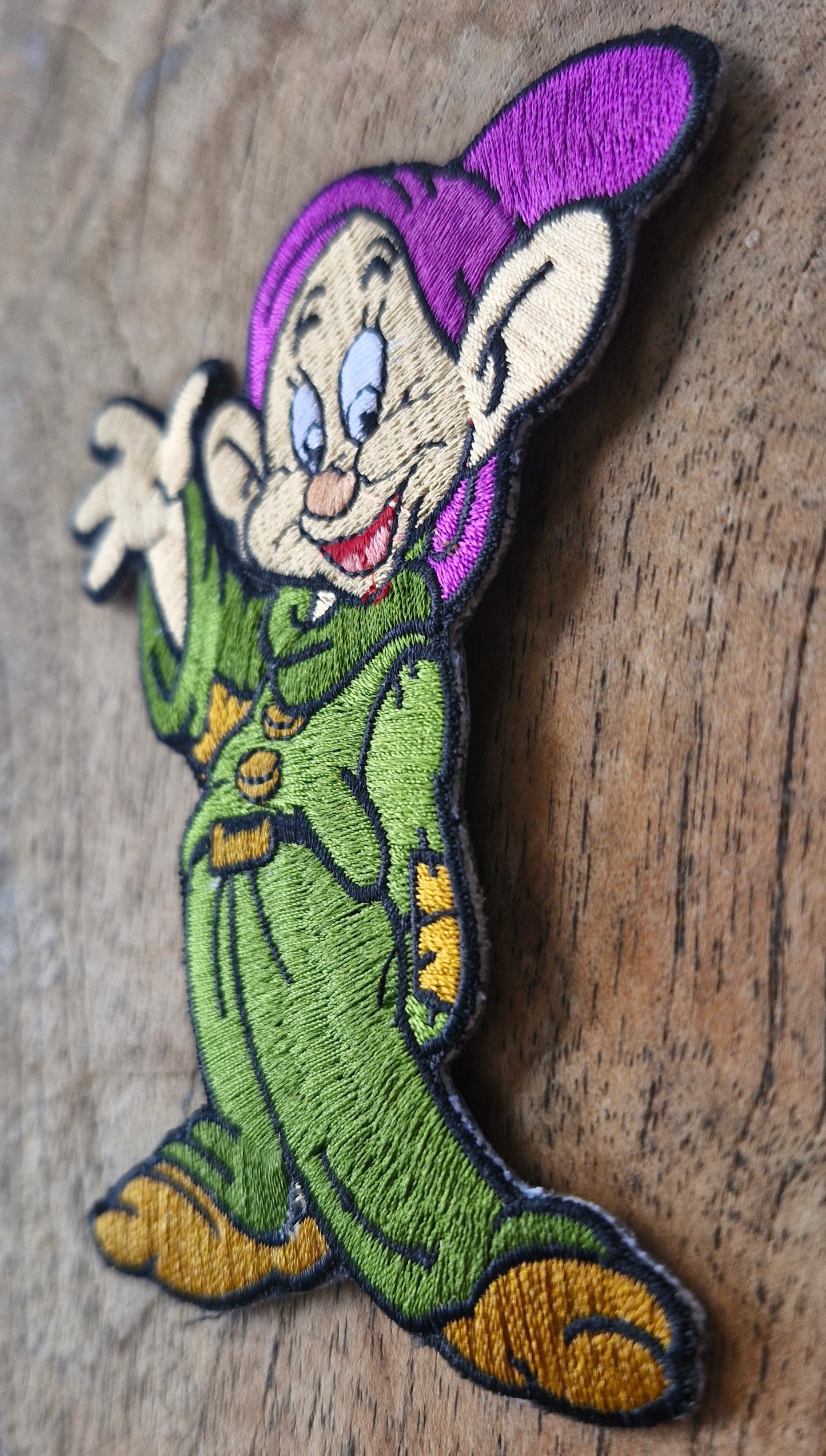 Dopey - Snow White and the Seven Dwarfs, Disney Anime, Cartoon Character, Fairy Tale, Iron On Embroidery Patch