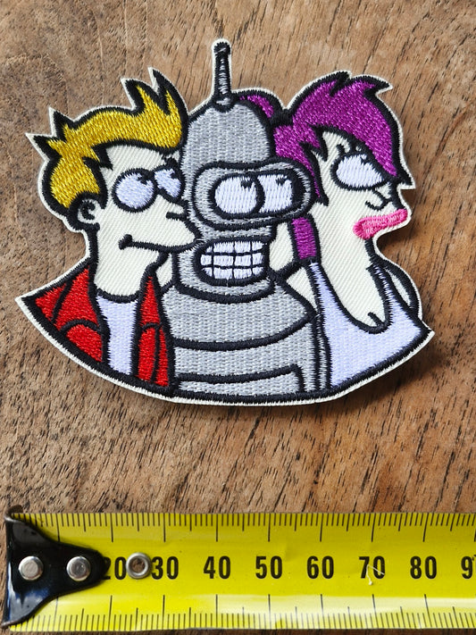 Fry Leela Bender - Futurama, TV series FOX Cartoon Teens, Iron On Embroidery Patch