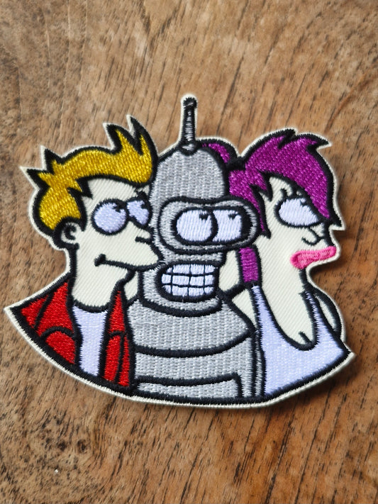 Fry Leela Bender - Futurama, TV series FOX Cartoon Teens, Iron On Embroidery Patch