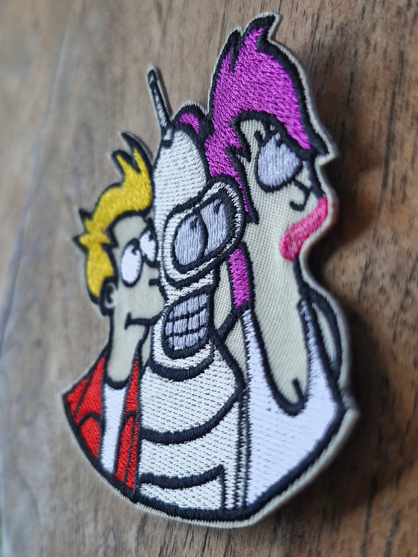 Fry Leela Bender - Futurama, TV series FOX Cartoon Teens, Iron On Embroidery Patch