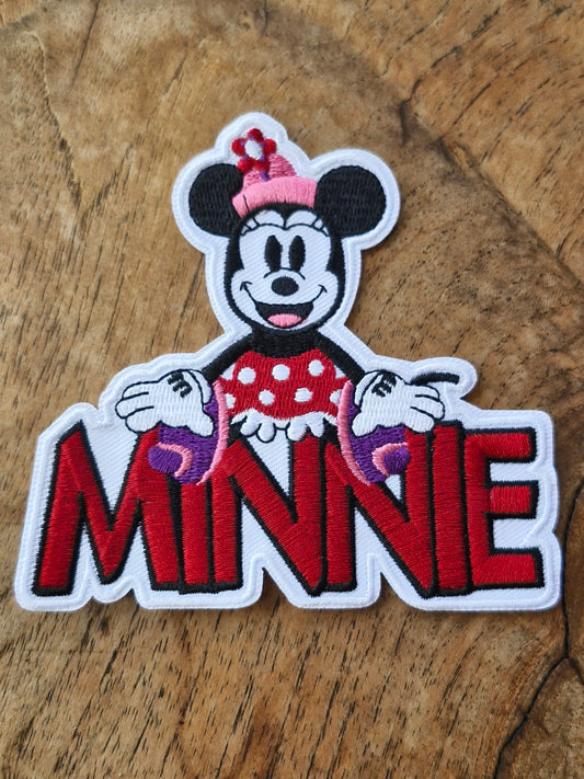 MINNIE, Minnie Mouse - Disney, Kids Cartoon, Retro Iron On Embroidery Patch