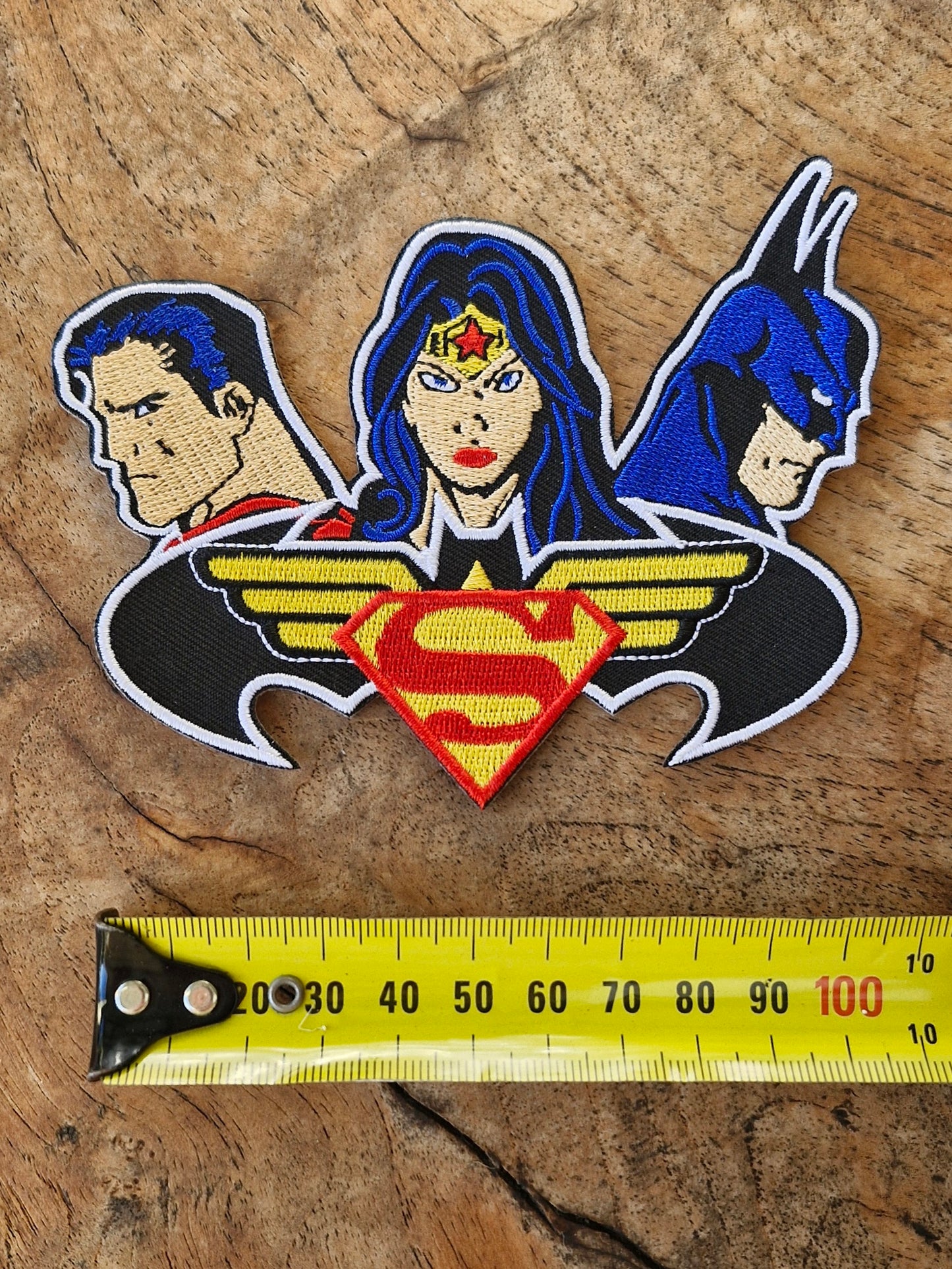 Finest Trinity: Batman, Superman and Wonder Woman, DC Universe, Justice League Superhero Iron On Embroidery Patch