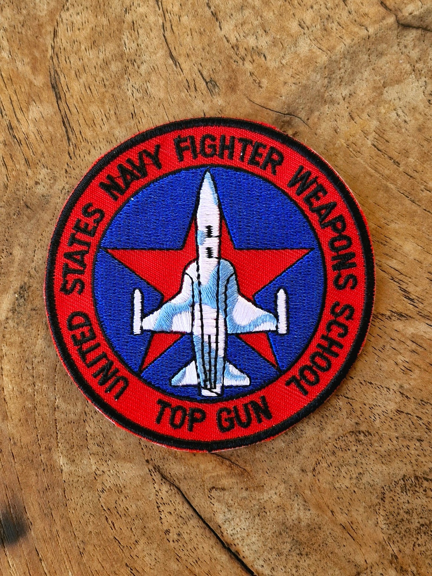 Top Gun Insignia - USA Navy Military School, Fighter Pilots, Iron On Embroidery Patch