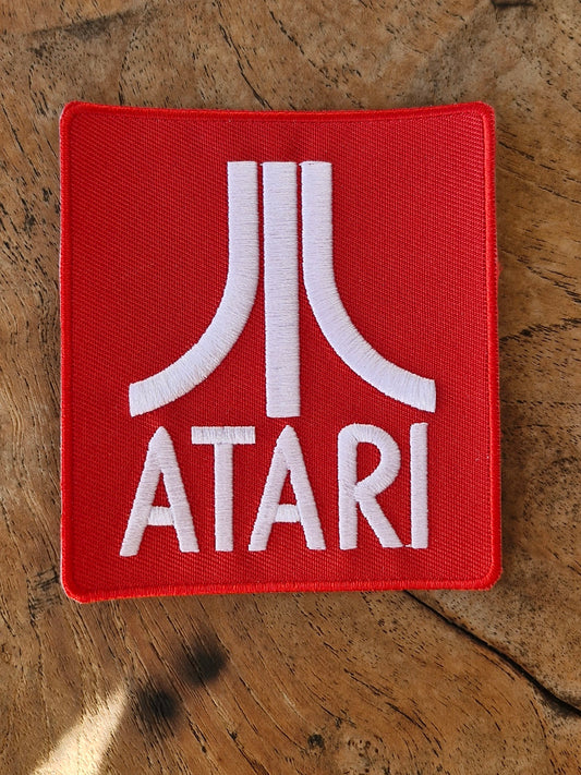 Atari Logo, Arcade Gamer Console Retro Iron On Embroidery Patch