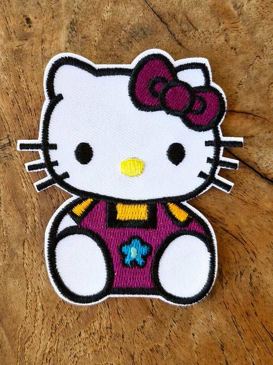Hello Kitty, Kids Anime TV Series Cartoon Character, Iron On Embroidery Patch