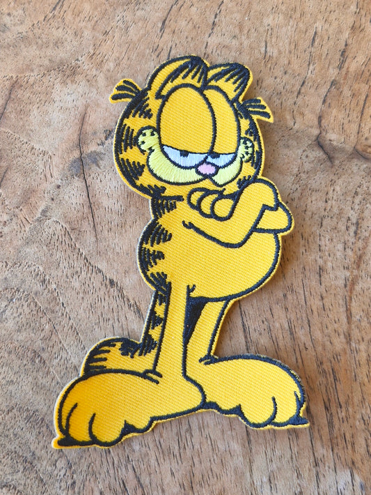 Garfield, Retro Comic Cartoon Iron On Embroidery Patch