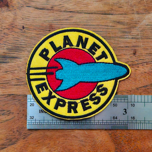 Planet Express Logo - Futurama, TV series FOX Cartoon Teens, Iron On Embroidery Patch