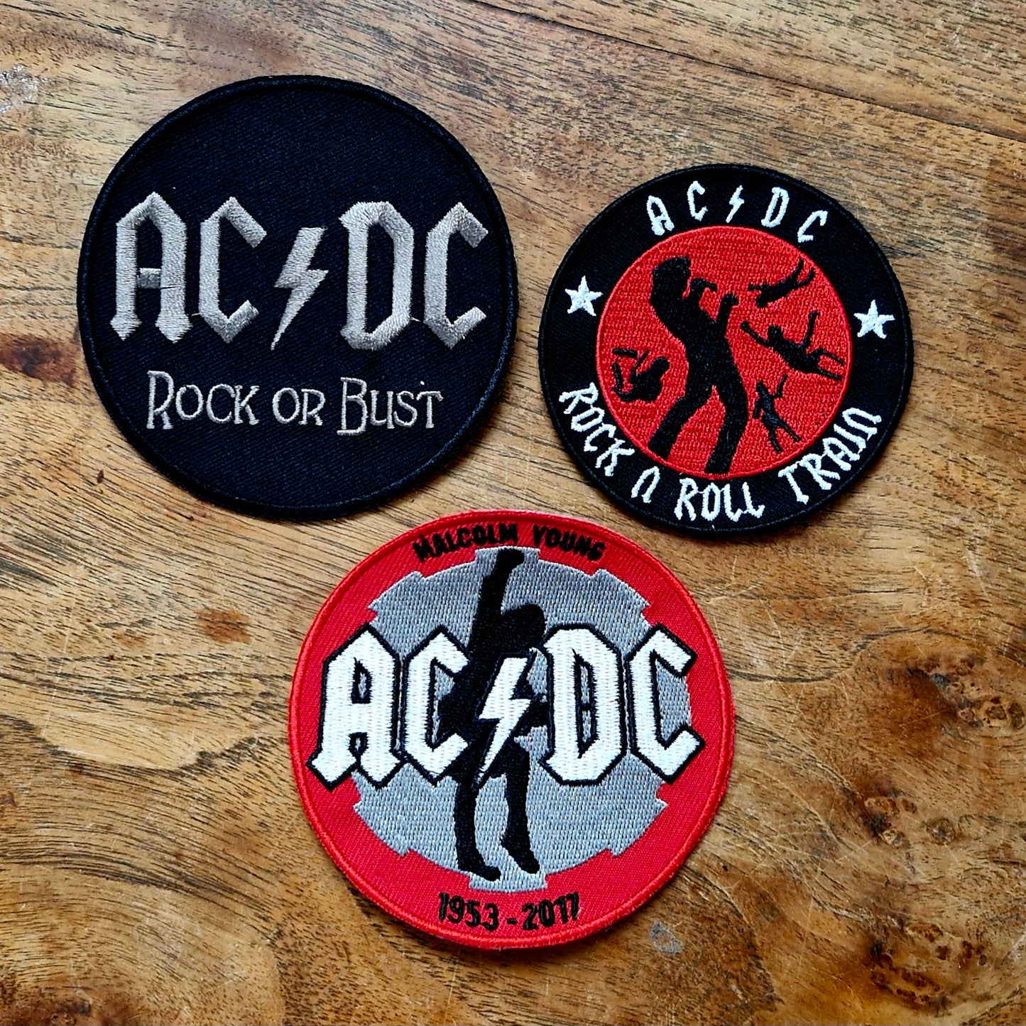 AC/DC, Rock n Roll Train, Australian Hard Rock Music, Iron On, Adhesive Back, Embroidery Patch