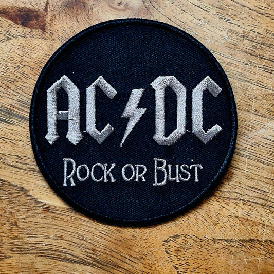 AC/DC, Rock n Roll Train, Australian Hard Rock Music, Iron On, Adhesive Back, Embroidery Patch