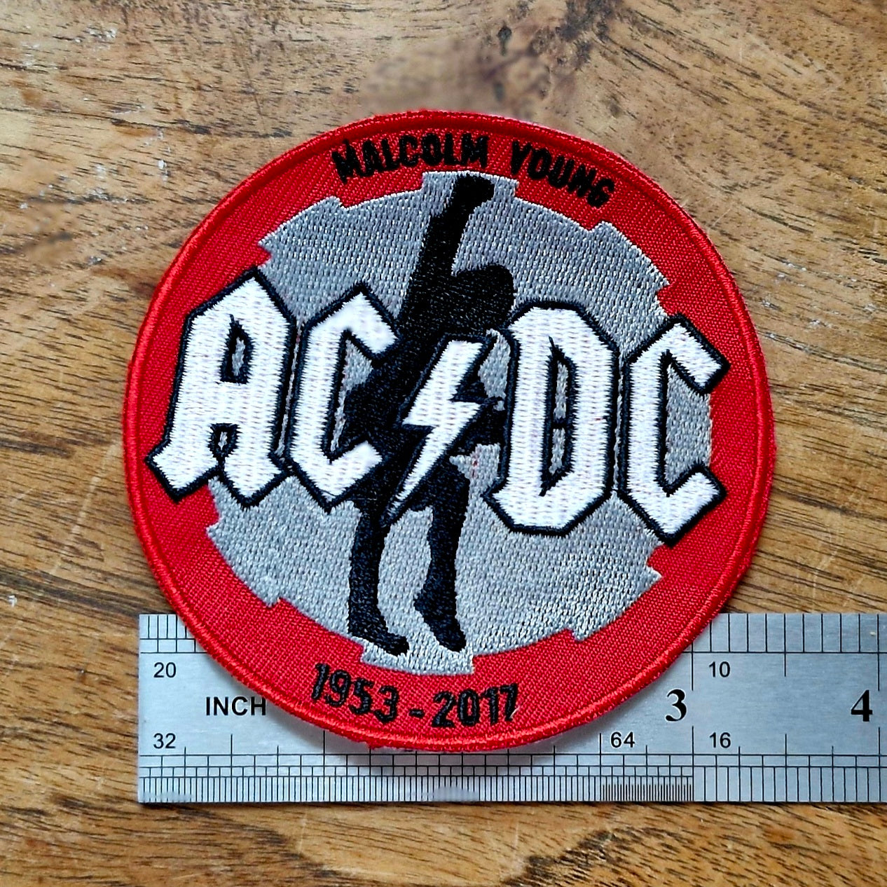 AC/DC, Rock n Roll Train, Australian Hard Rock Music, Iron On, Adhesive Back, Embroidery Patch