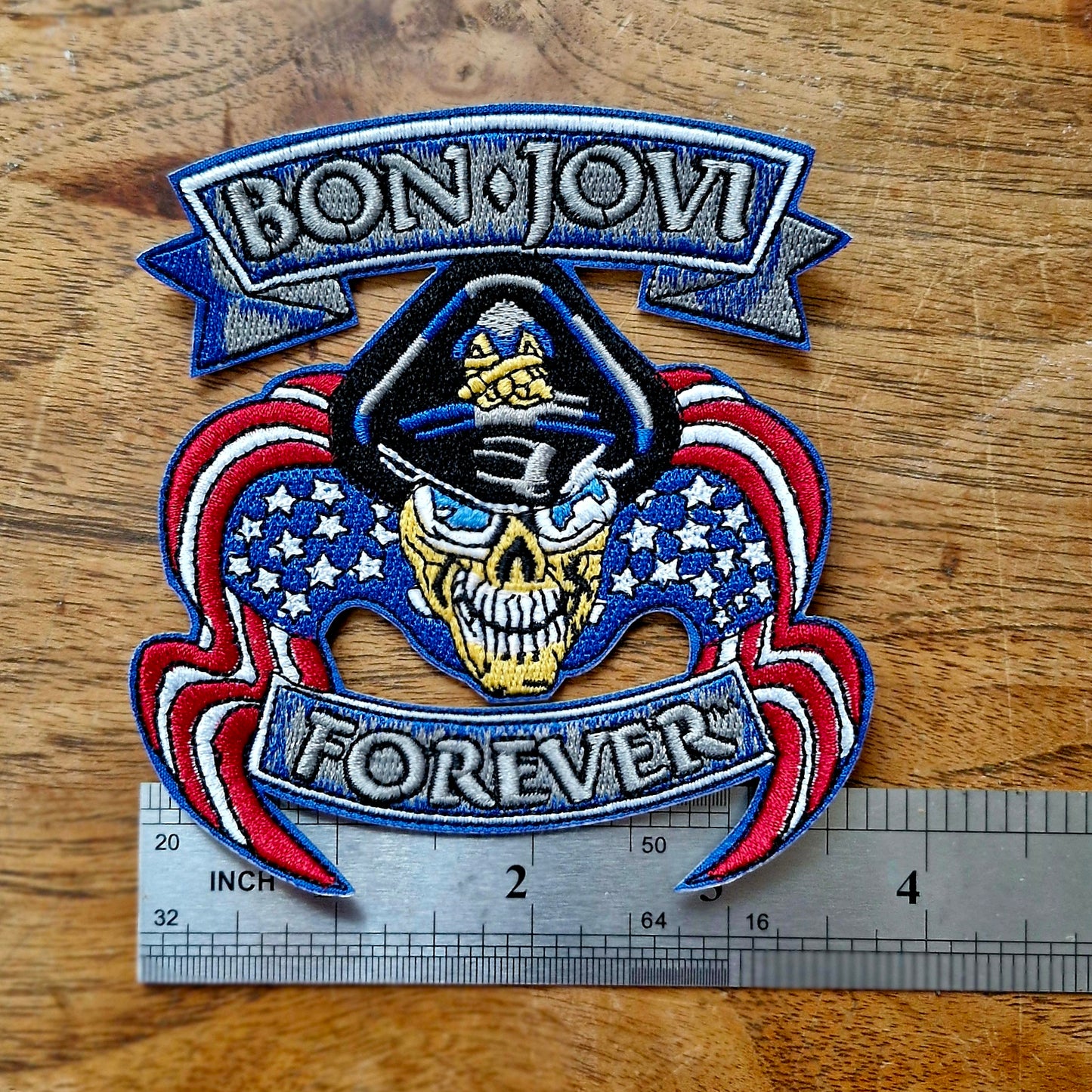 Bon Jovi, American Singer Songwriter Guitarist Rock Music, Iron On, Adhesive Back, Embroidery Patch
