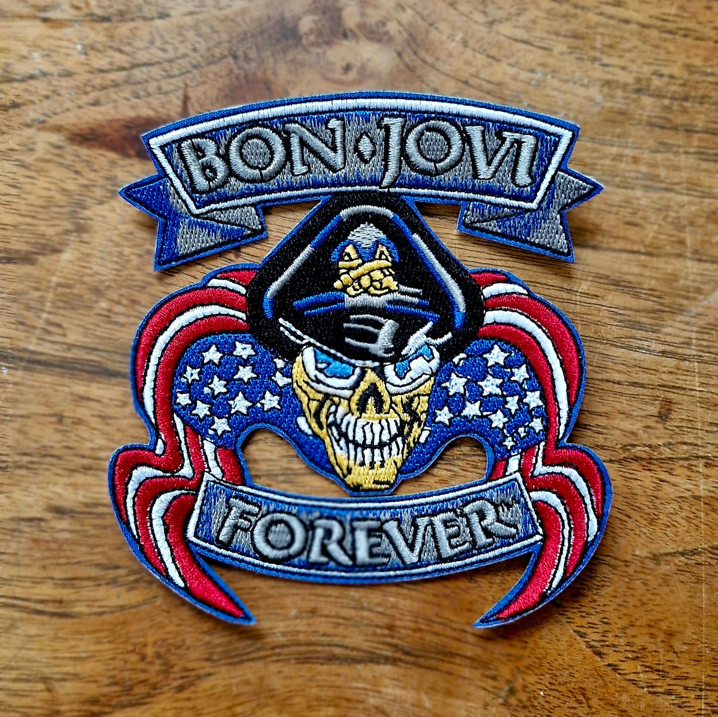 Bon Jovi, American Singer Songwriter Guitarist Rock Music, Iron On, Adhesive Back, Embroidery Patch