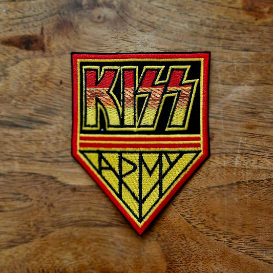 Kiss Army, American Rock Band Glam Metal Music, Iron On, Adhesive Back, Embroidery Patch